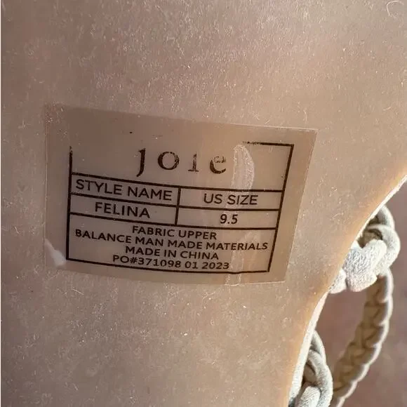 Joie Felina Braided Strap Square Toe Sandals w Block Heels, Zip Closures sz 9.5 - Picture 3 of 13